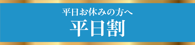 平日お休みの方へ 平日割